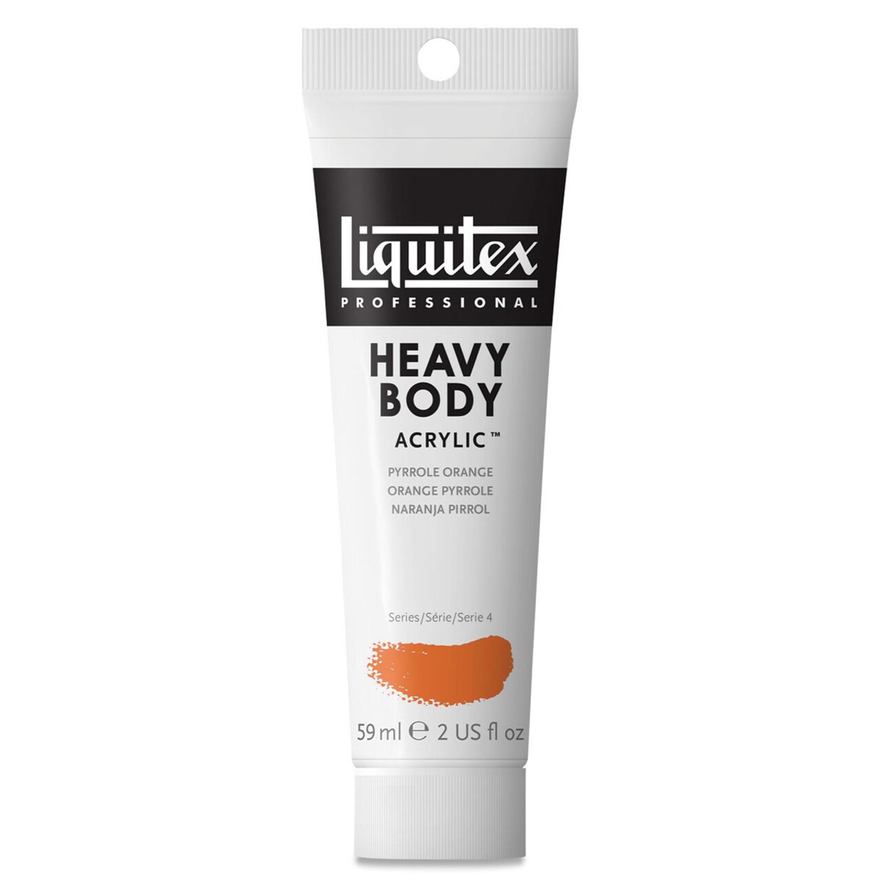Liquitex Heavy Body Artist Acrylics - Pyrrole Orange, 2 oz Tube